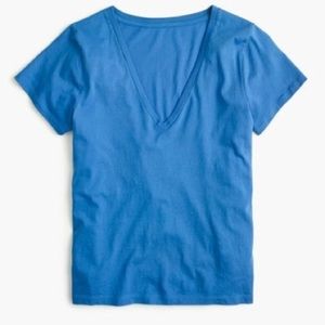 J crew XS supima cotton tee sparkling sea blue